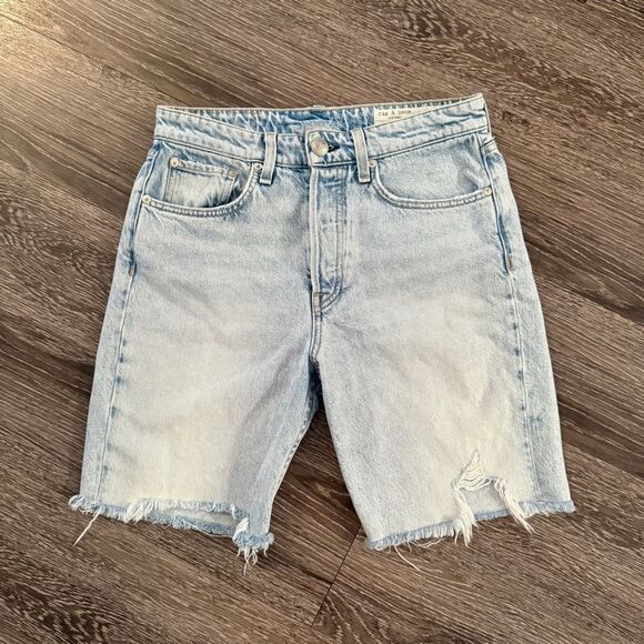 Rag & Bone Long Length Denim Shorts - Picture 1 of 5